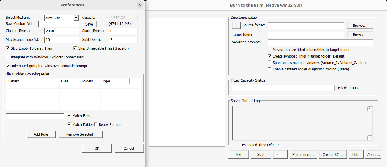 Windows native GUI mockup